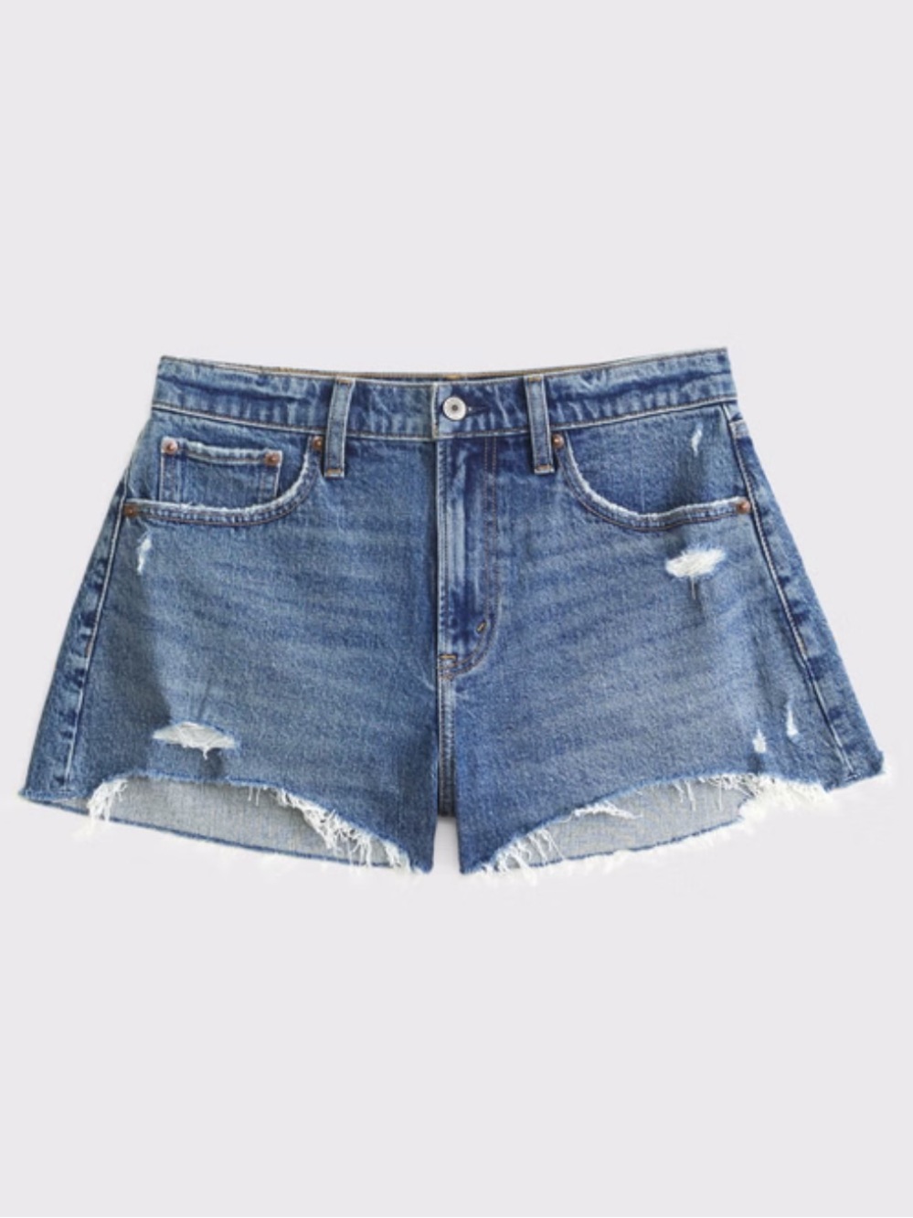 Abercrombie & Fitch Curve Love High Rise Mom Short 2’ light 6